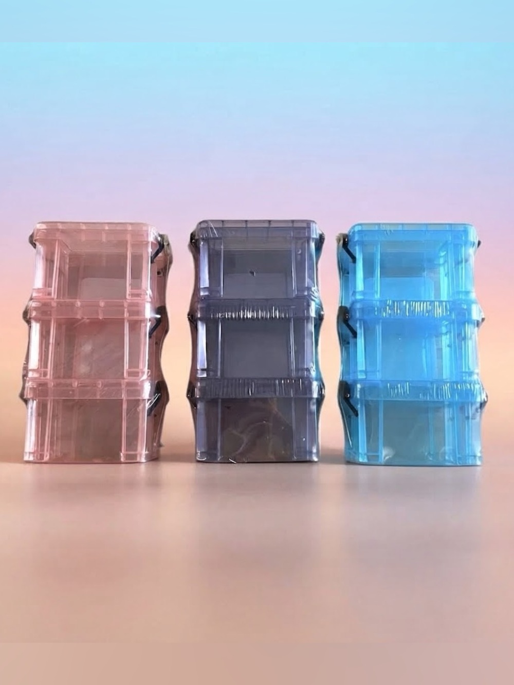 3 Stackable Mini Totes (1 set of 3 totes)